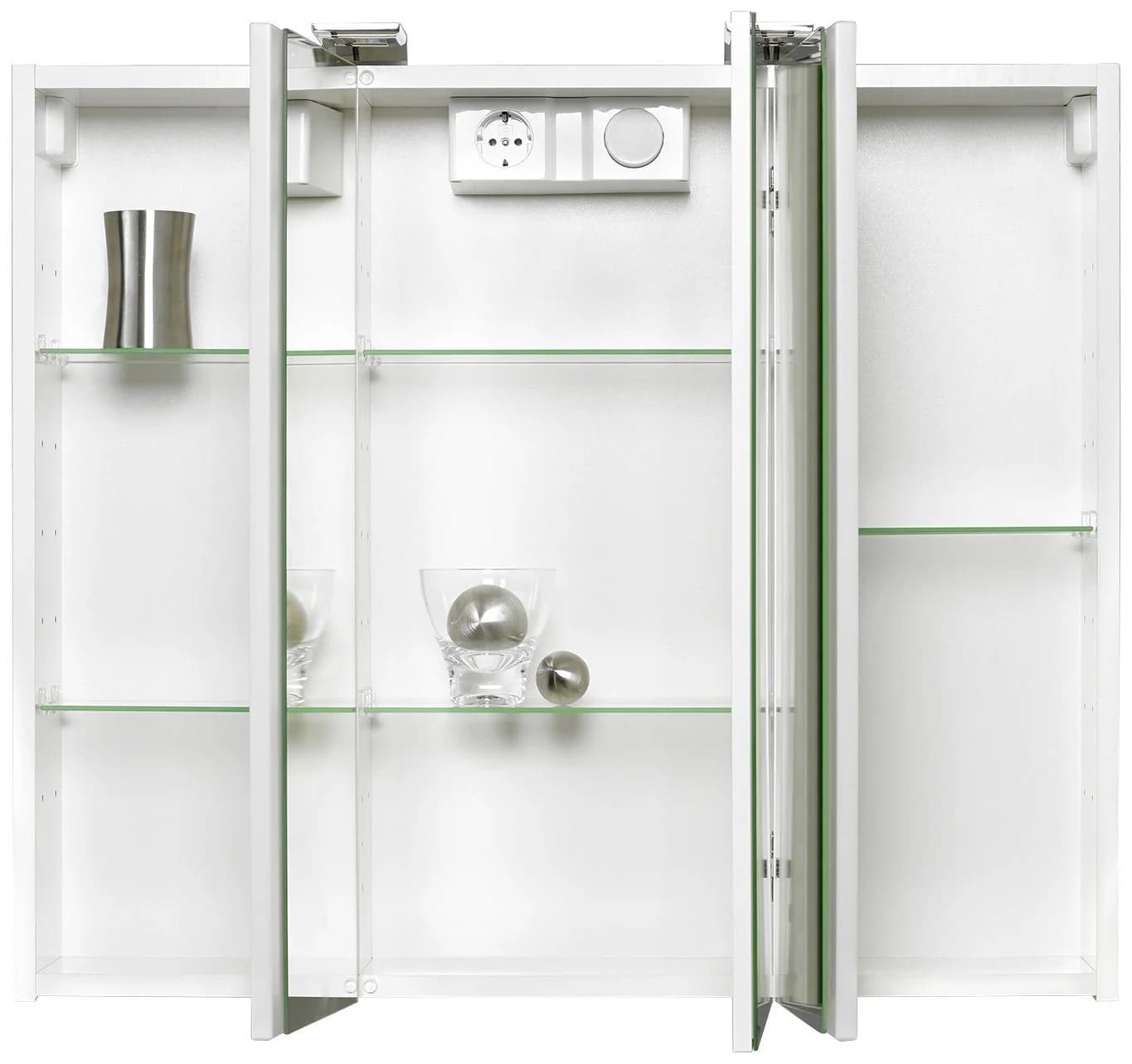 JOKEY Spiegelschrank Jarvis Weiß mit LED und Steckdose