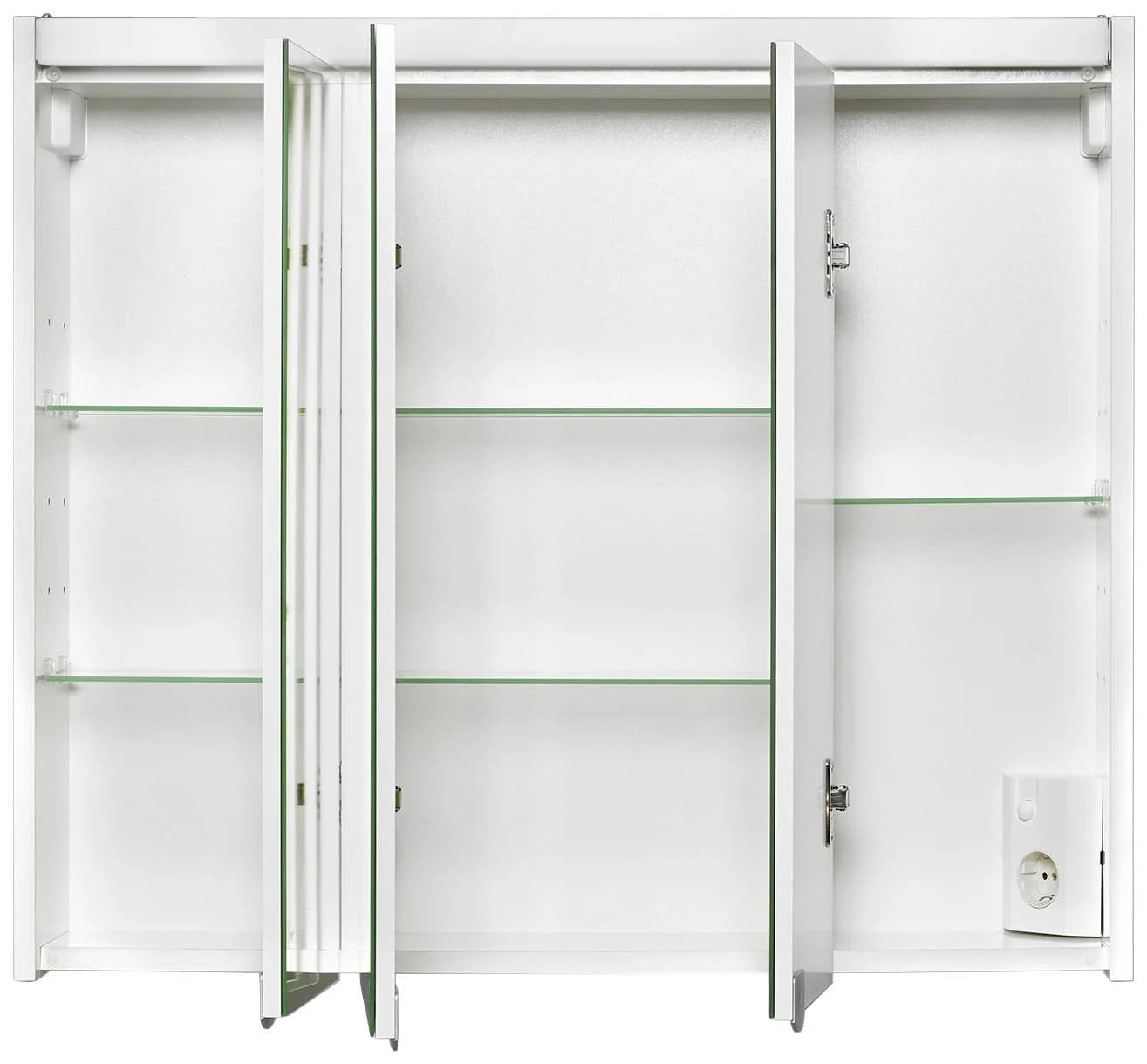JOKEY Spiegelschrank Sarto III Weiß mit LED und Steckdose