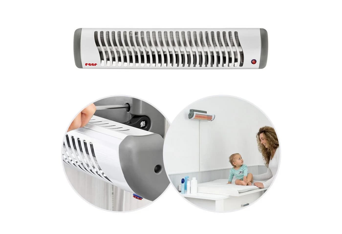 Reer Wickeltisch-Heizstrahler EasyHeat Weiß