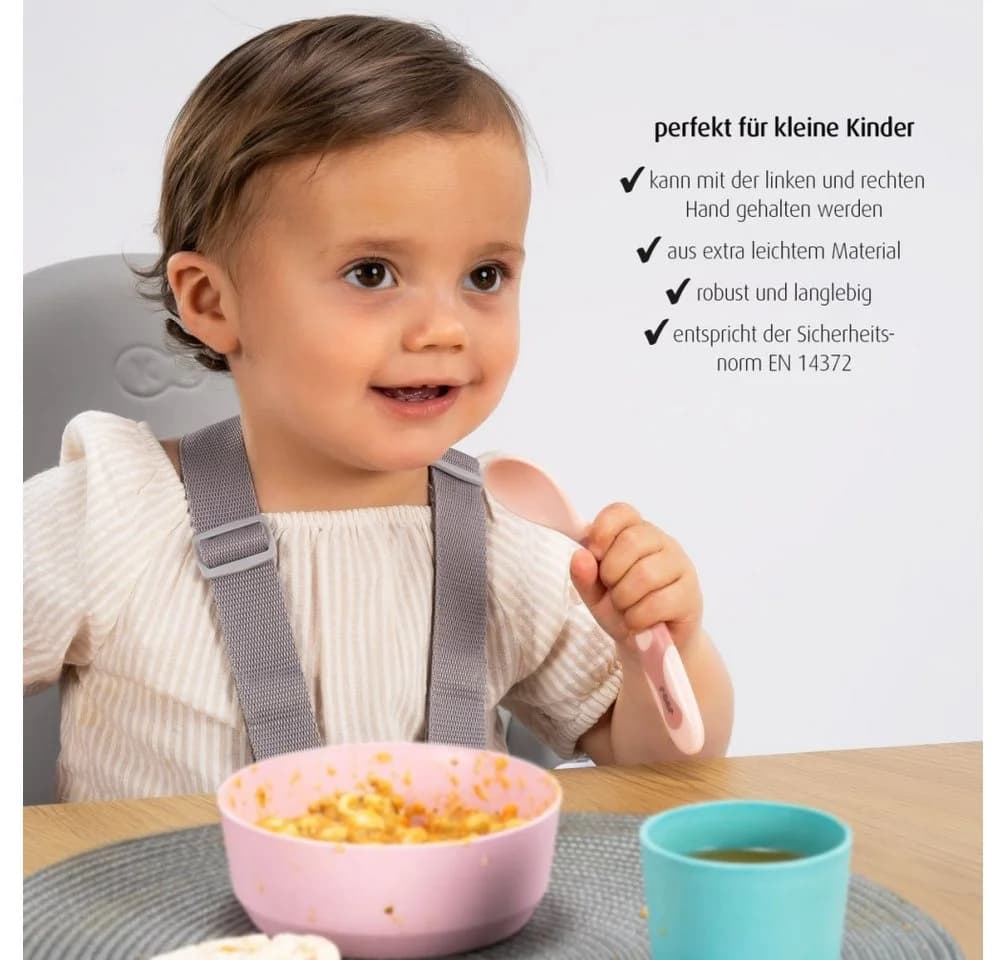 reer Baby Besteckset Biegsam 2-tlg. Rosa Lernbesteck
