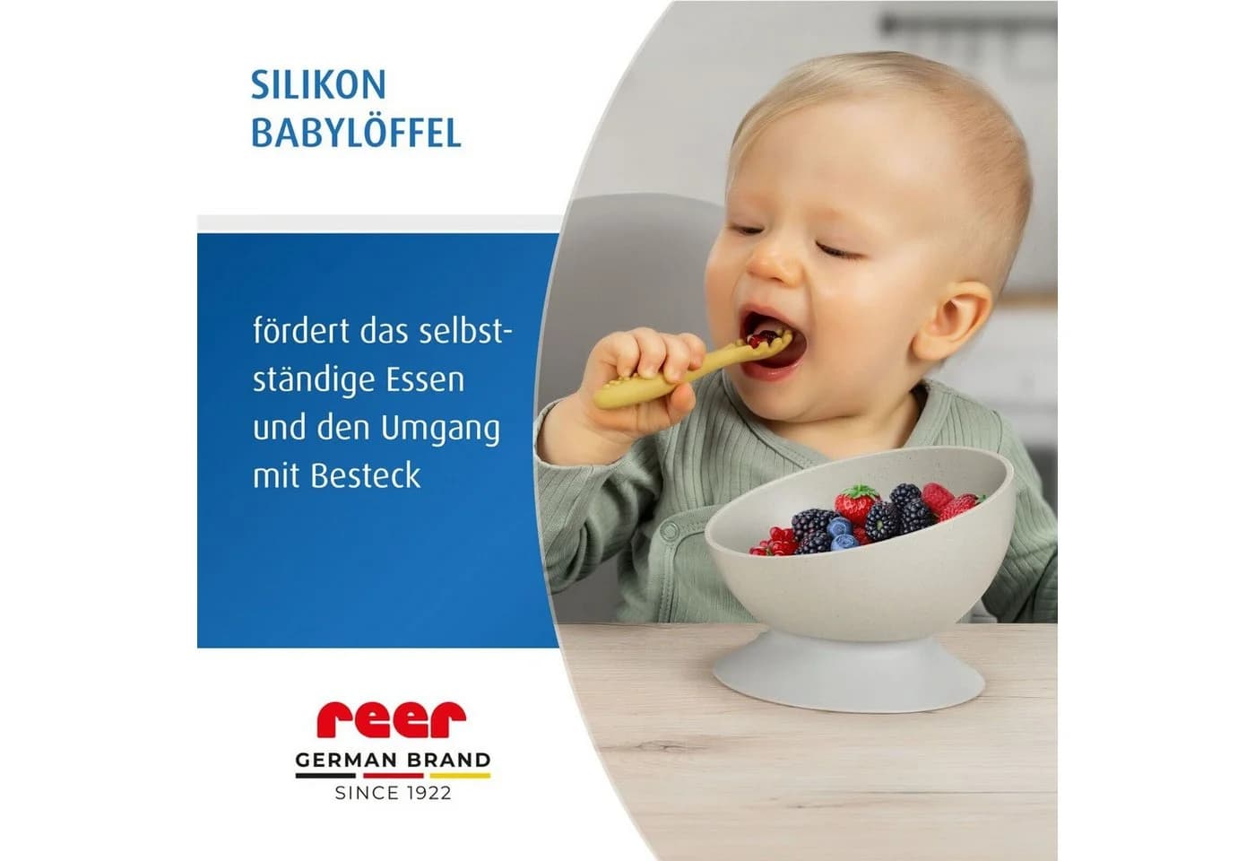 Reer Esslernlöffel LittleYummie Babylöffel 6m+ (3 Stück) Bunt Silikon - Bild 5