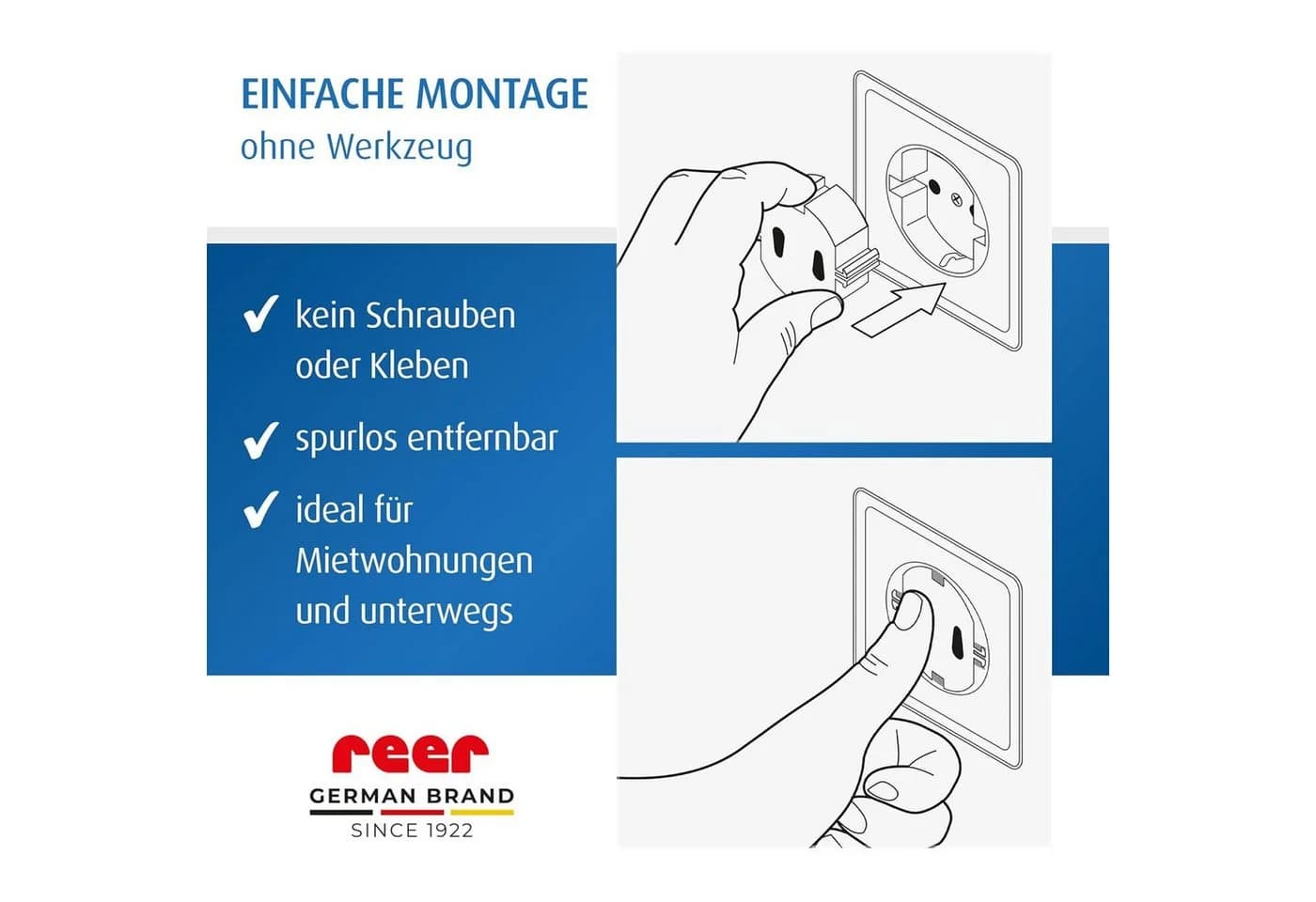 reer Steckdosenkappen Weiß 20er-Set Kindersicherung - Bild 4