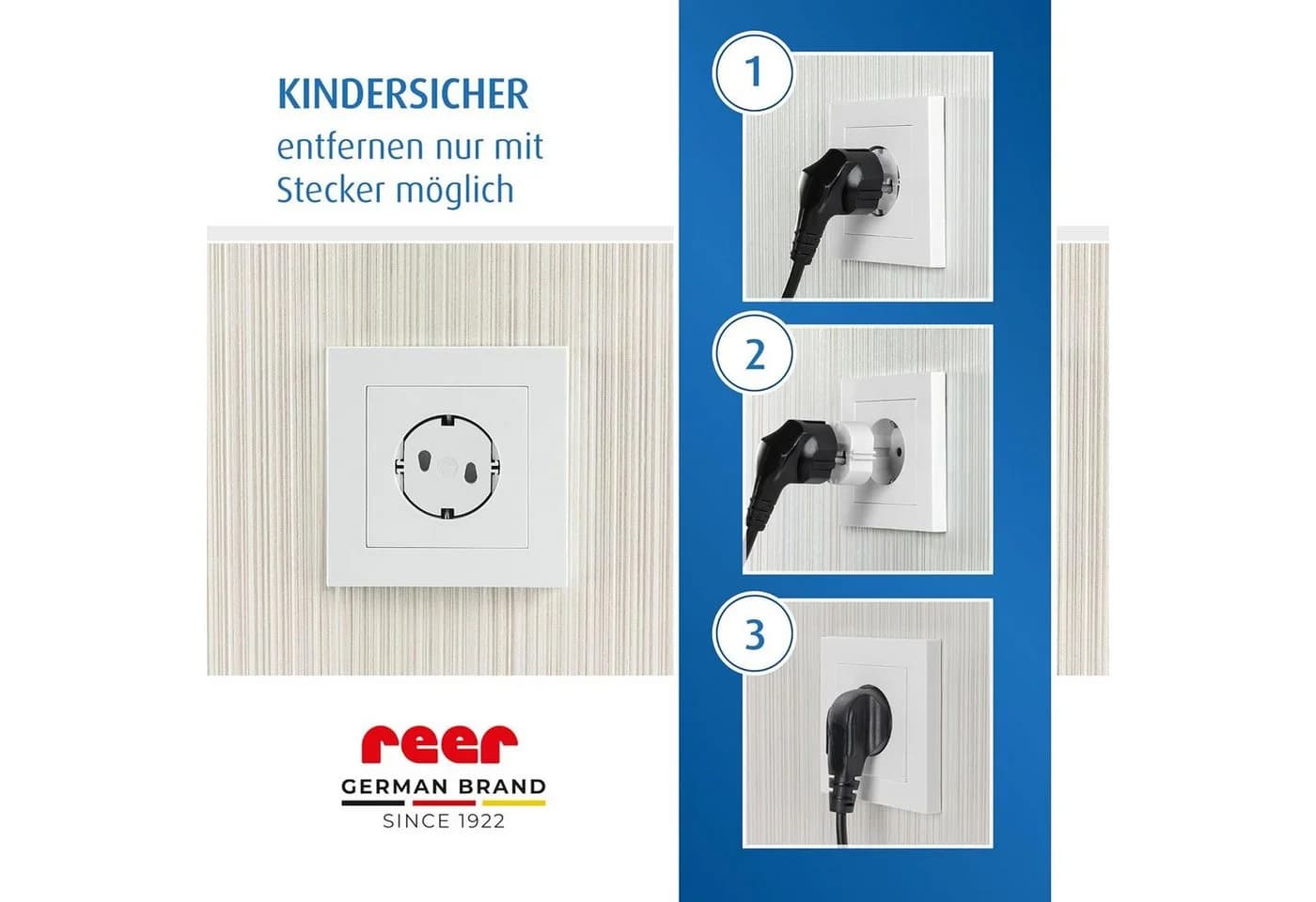 reer Steckdosenkappen Weiß 20er-Set Kindersicherung - Bild 5
