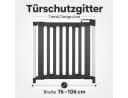 Reer Türschutzgitter Schwarz Verstellbar 76-106 cm Bild 1