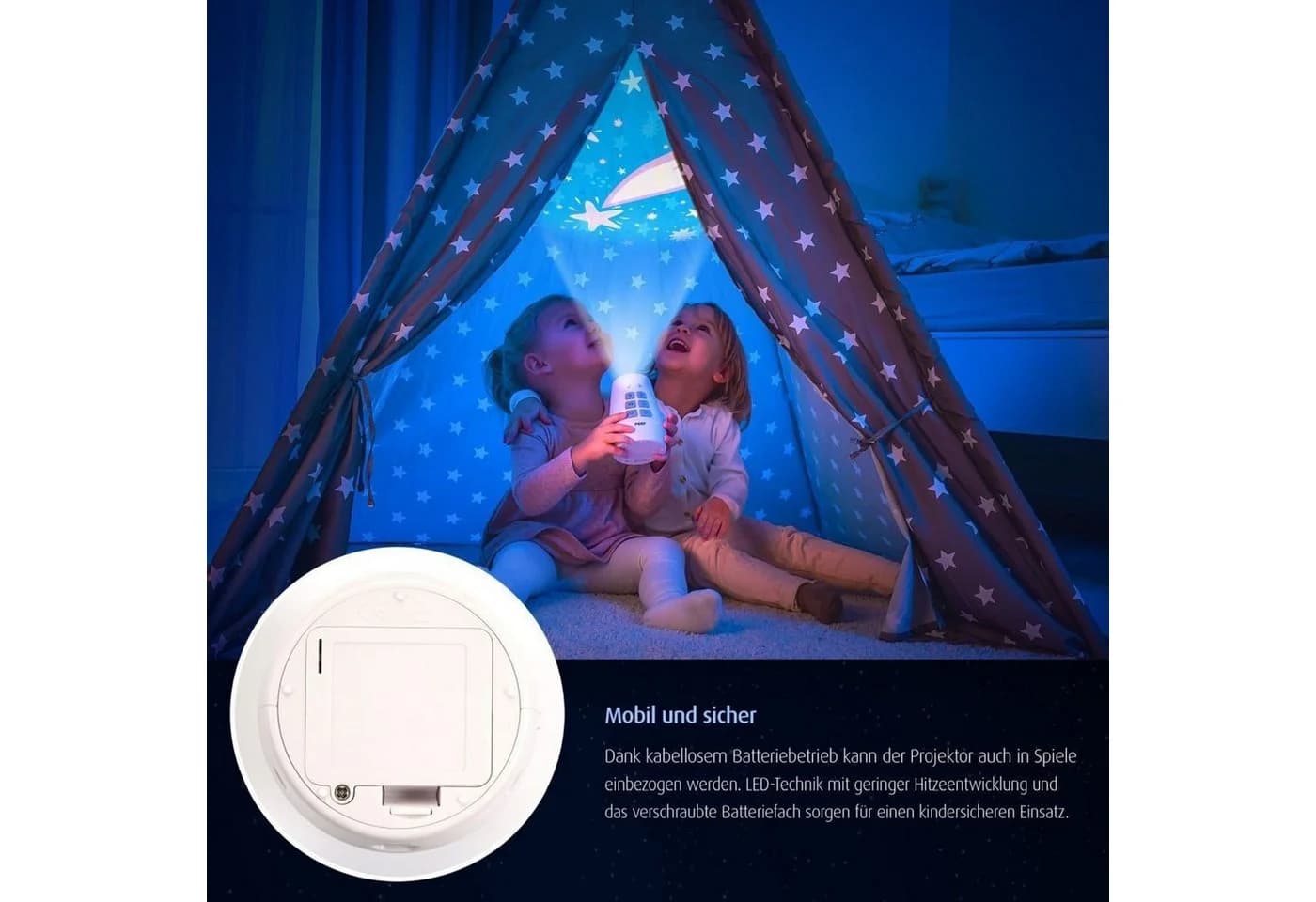 Reer LED Nachtlicht DreamBeam Weiß Motivprojektor - Bild 5
