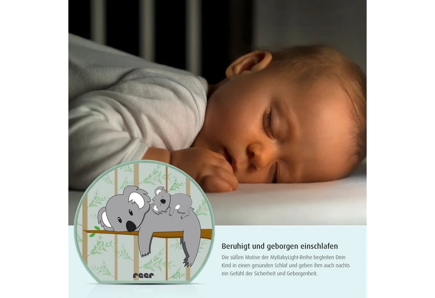 Reer LED Nachtlicht Beruhigungslicht Hellgrün MyBabyLight - Bild 3