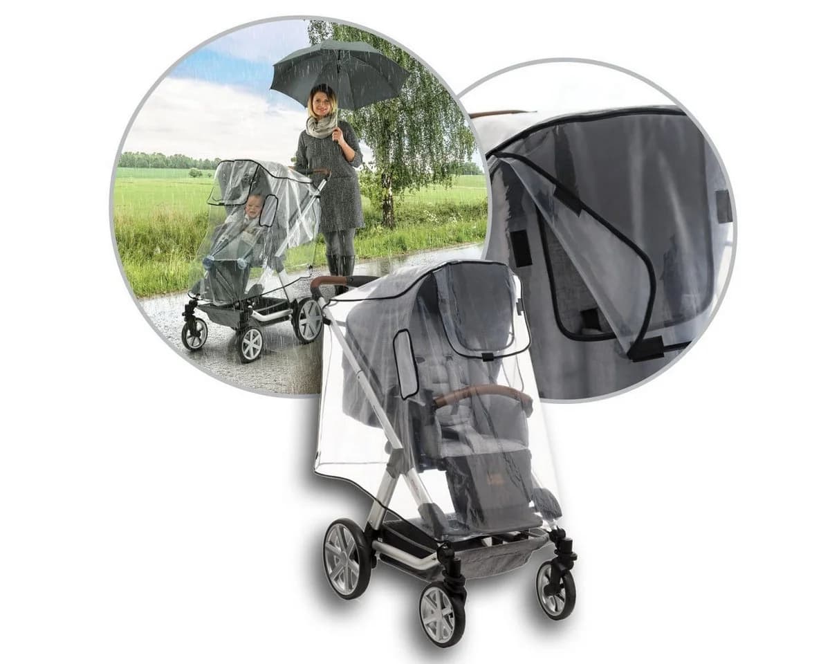 Reer RainCover Active Kinderwagenschirm Universell Schwarz