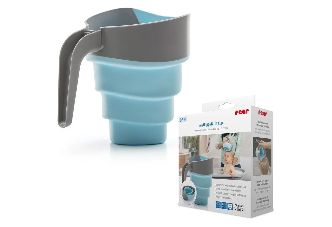 reer MyHappyBath Cup Augenschutz Haarwaschbecher Faltbar