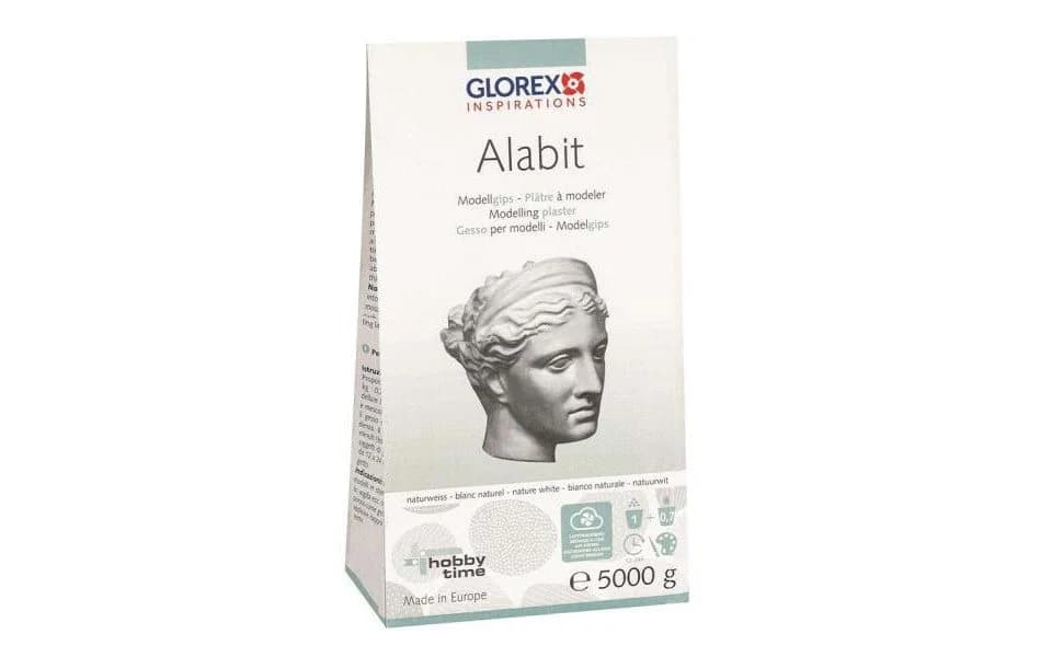 Glorex Alabit Modelliergips 5 kg naturweiß