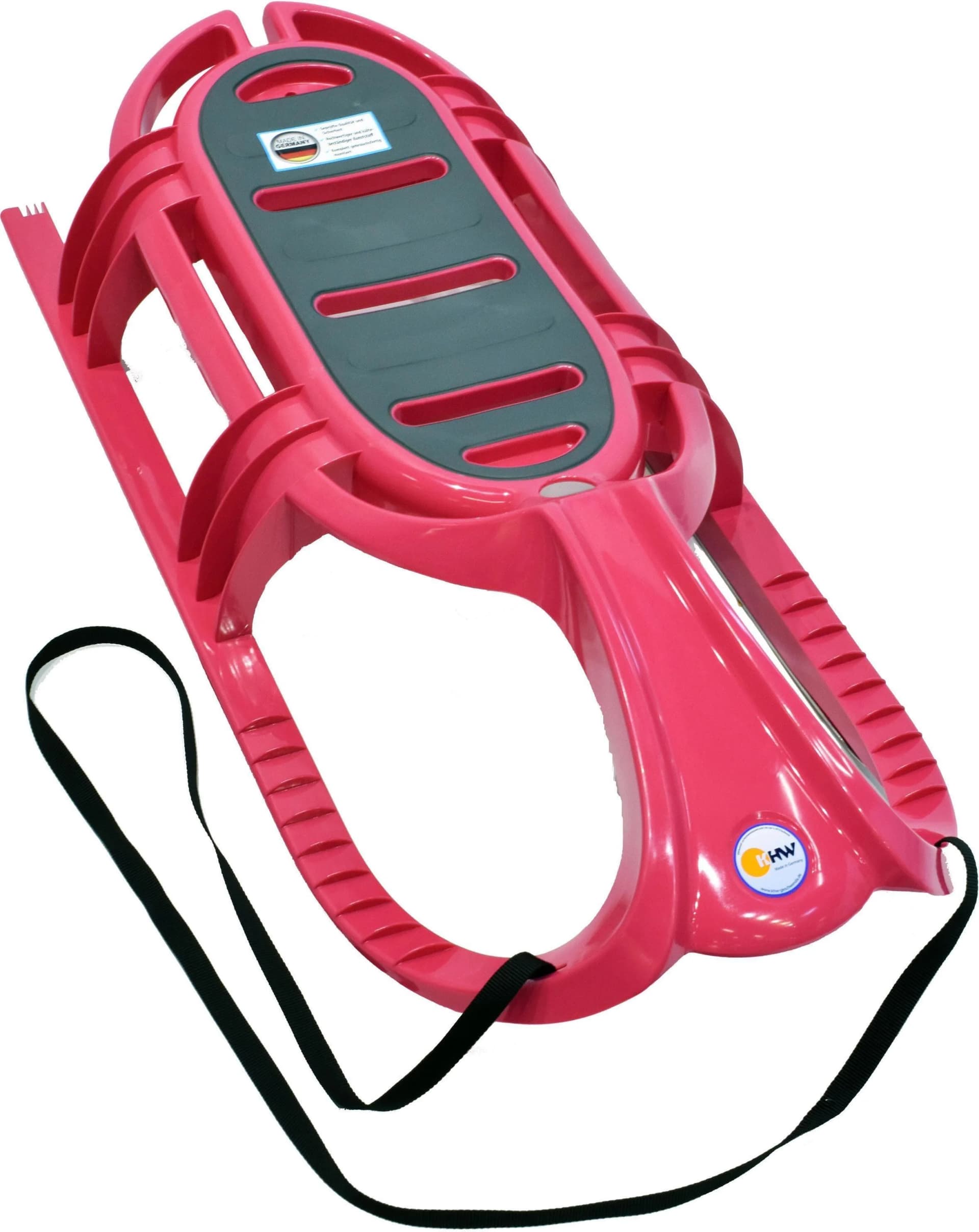 KHW Snow Tiger pink Sportschlitten mit Edelstahlkufen - Bild 2