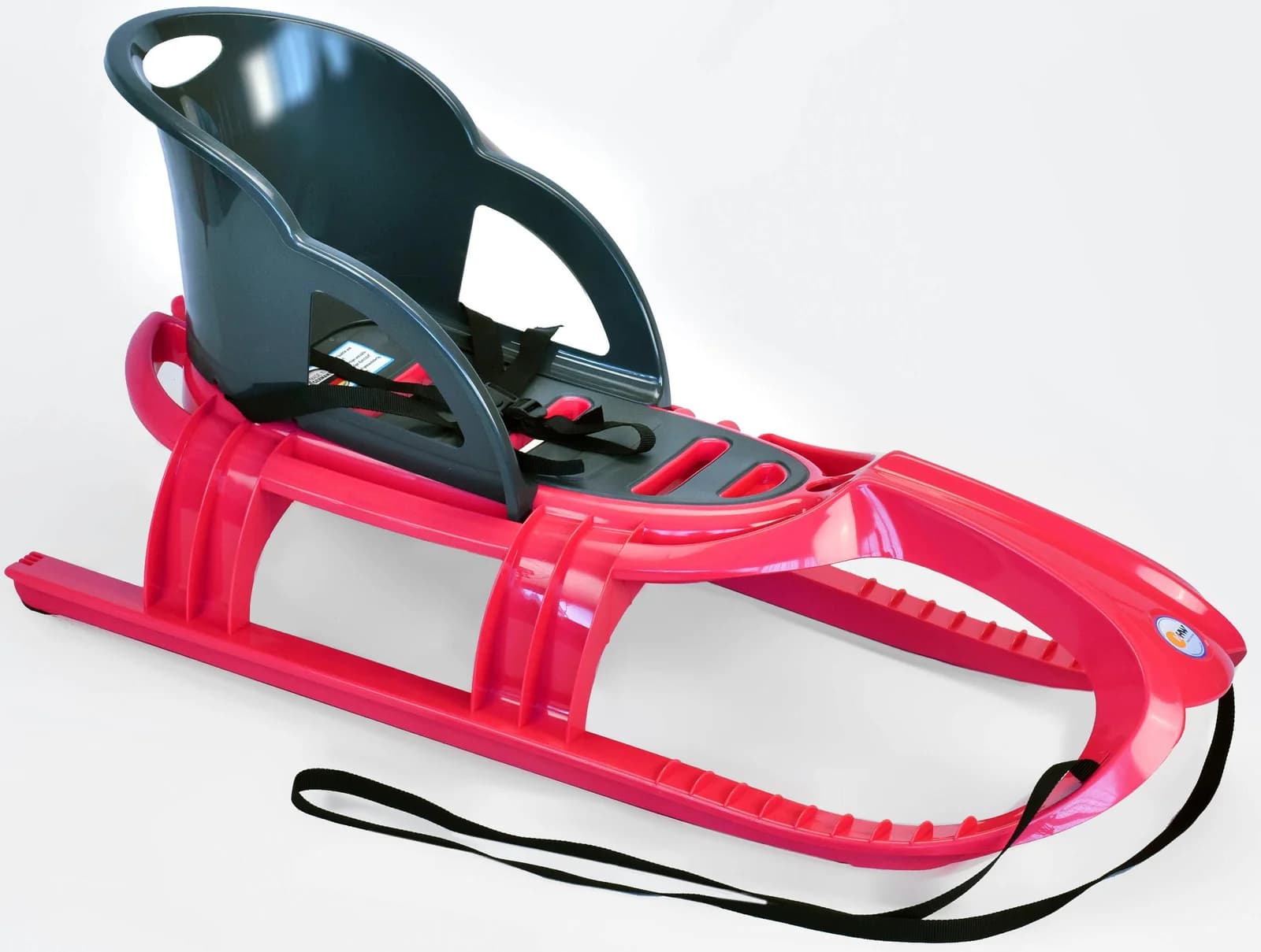 KHW Snow Tiger Comfort Rodel pink/schwarz mit Kinderlehne