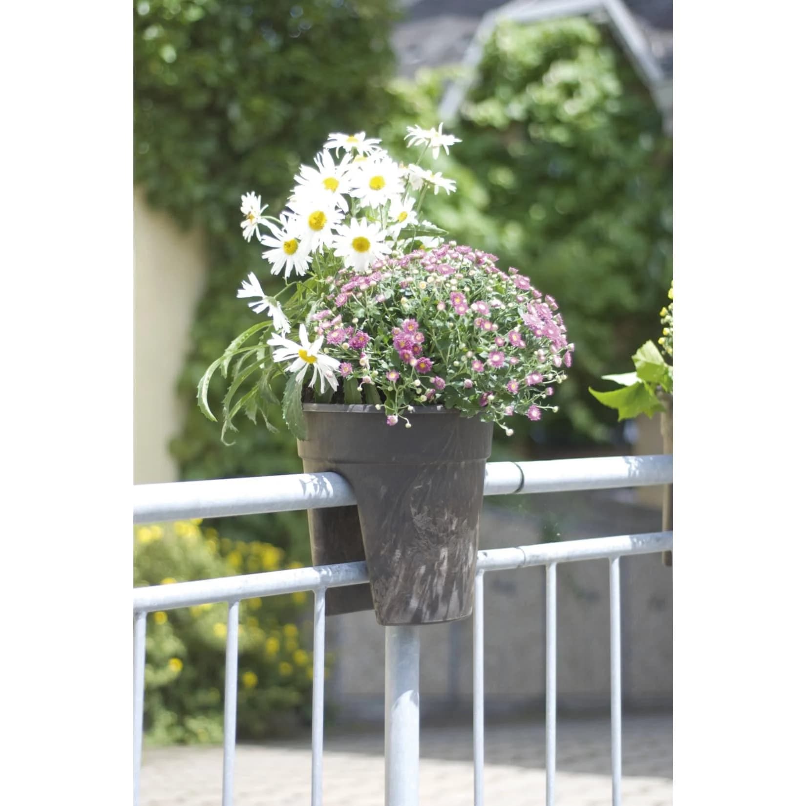 Pflanzkübel Flowerclip Lila UV-beständig mit Befestigungsband
