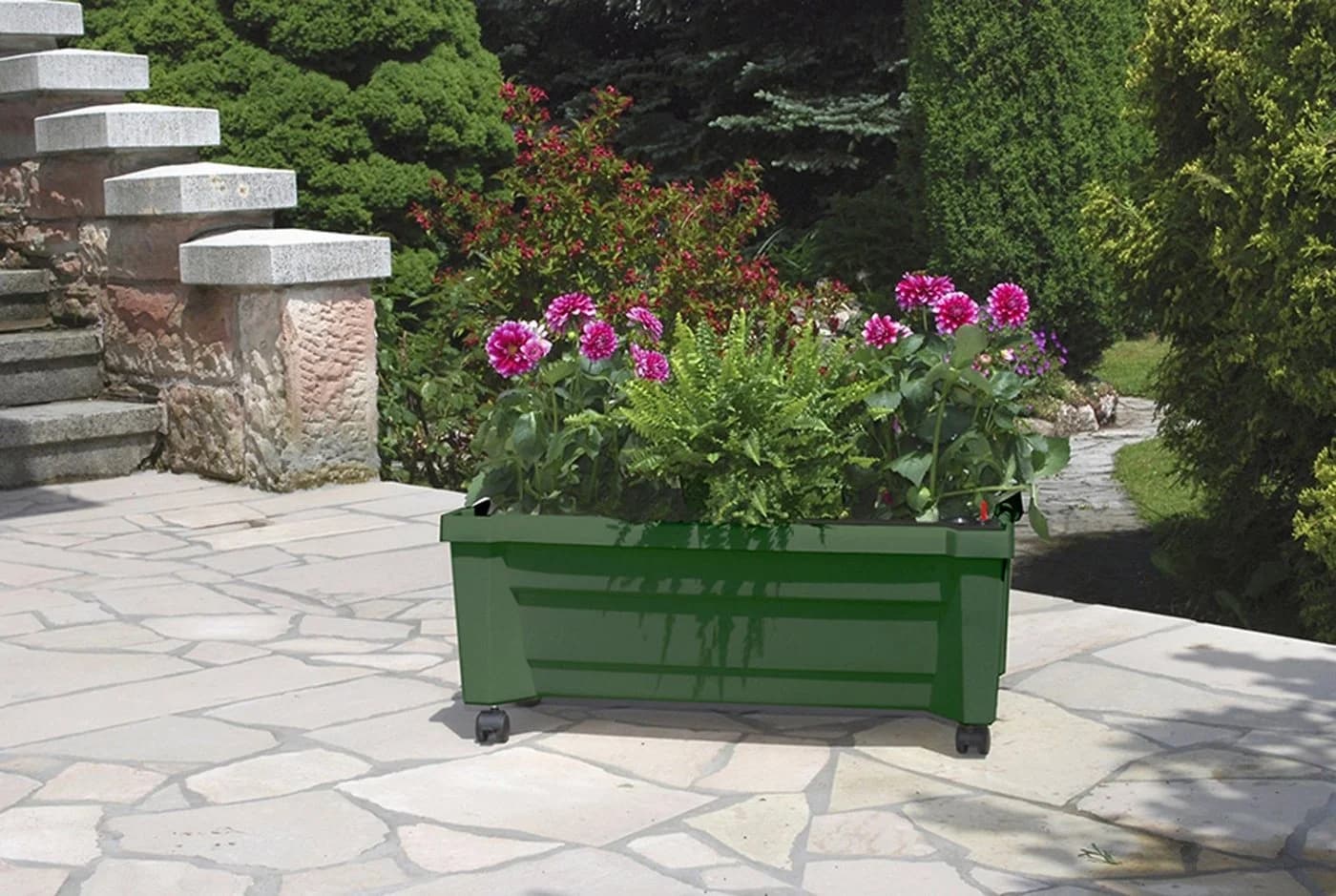 KHW Pflanzkübel Kunststoff 79x35x33 cm Grün - Bild 4