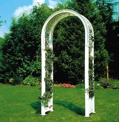 Rosenbogen KHW Weiß Kunststoff Rankhilfe 100x43x207 cm - Bild 3