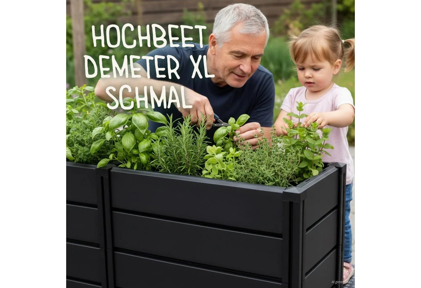 KHW Hochbeet Demeter - Erweiterbar, UV-beständig, Modernes Design - Bild 4