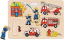 goki Steckpuzzle 2er Holzpuzzle-Set: Feuerwehr + Verkehrsmittel Bild 1