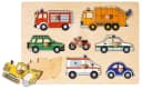 goki Steckpuzzle 2er Holzpuzzle-Set: Feuerwehr + Verkehrsmittel Bild 3