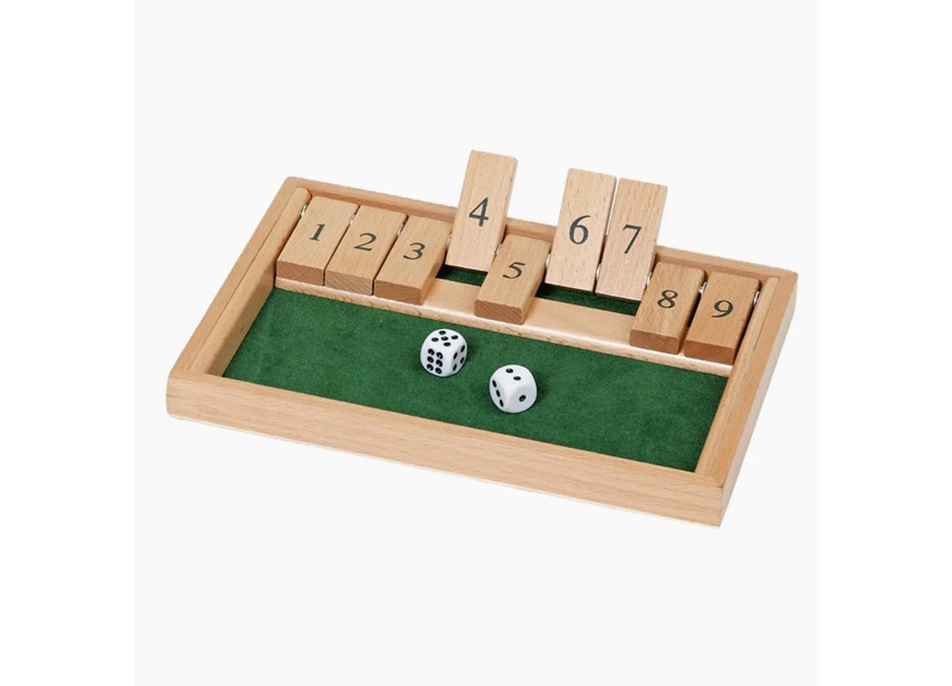goki Shut the Box Würfelspiel - Kompaktes Holzspiel für Kinder ab 6 Jahren - Bild 3