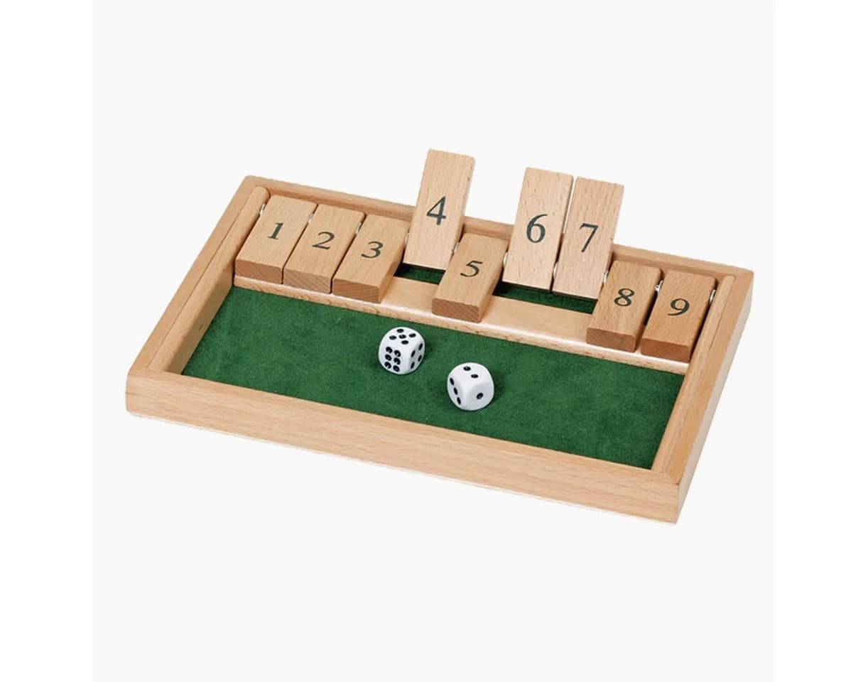 goki Shut the Box Würfelspiel - Kompaktes Holzspiel für Kinder ab 6 Jahren - Bild 4