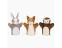 goki Handpuppen-Set Eichhörnchen, Hase und Igel 3-tlg. Braun/Grau Bild 2