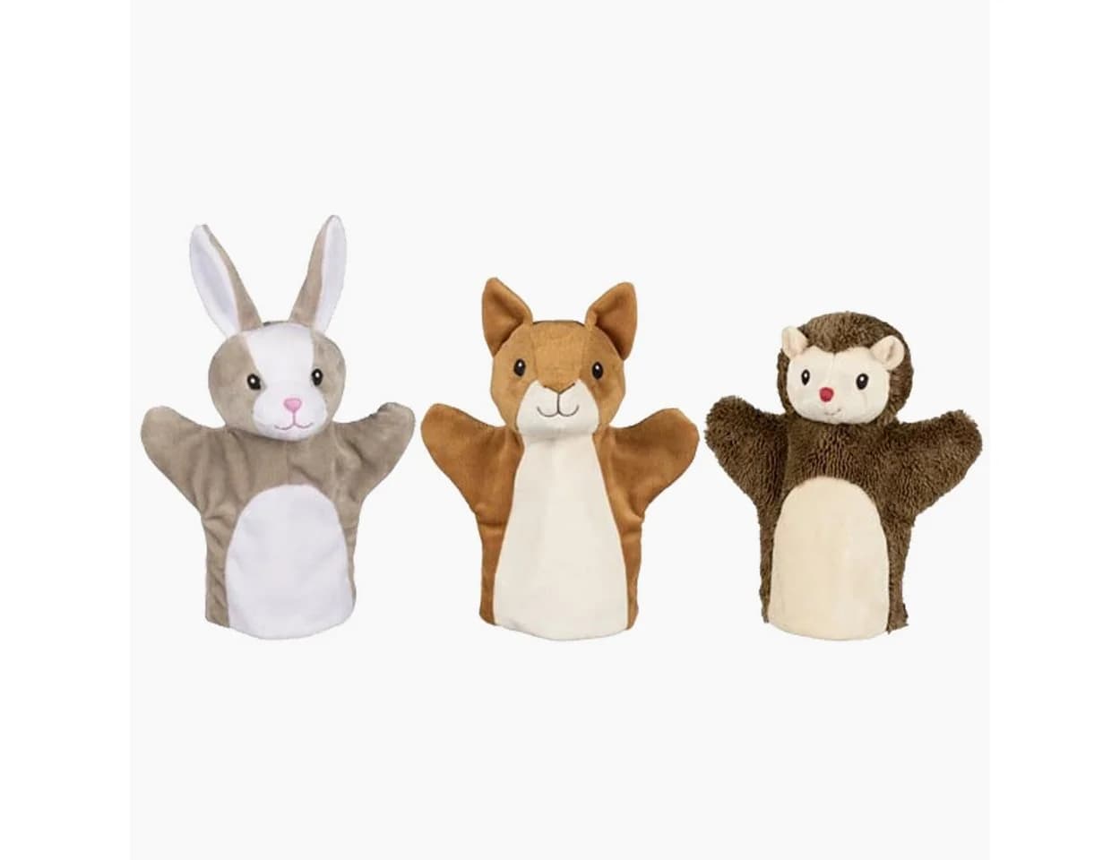 goki Handpuppen-Set Eichhörnchen, Hase und Igel 3-tlg. Braun/Grau - Bild 2