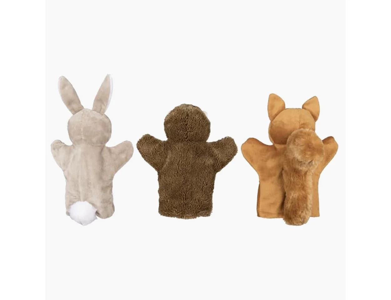 goki Handpuppen-Set Eichhörnchen, Hase und Igel 3-tlg. Braun/Grau - Bild 3