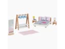 goki Puppenhausmöbel Style Schlafzimmer 18-tlg. Holz Set Beige Bild 2