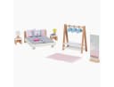 goki Puppenhausmöbel Style Schlafzimmer 18-tlg. Holz Set Beige Bild 3