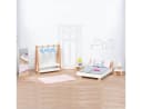 goki Puppenhausmöbel Style Schlafzimmer 18-tlg. Holz Set Beige Bild 4