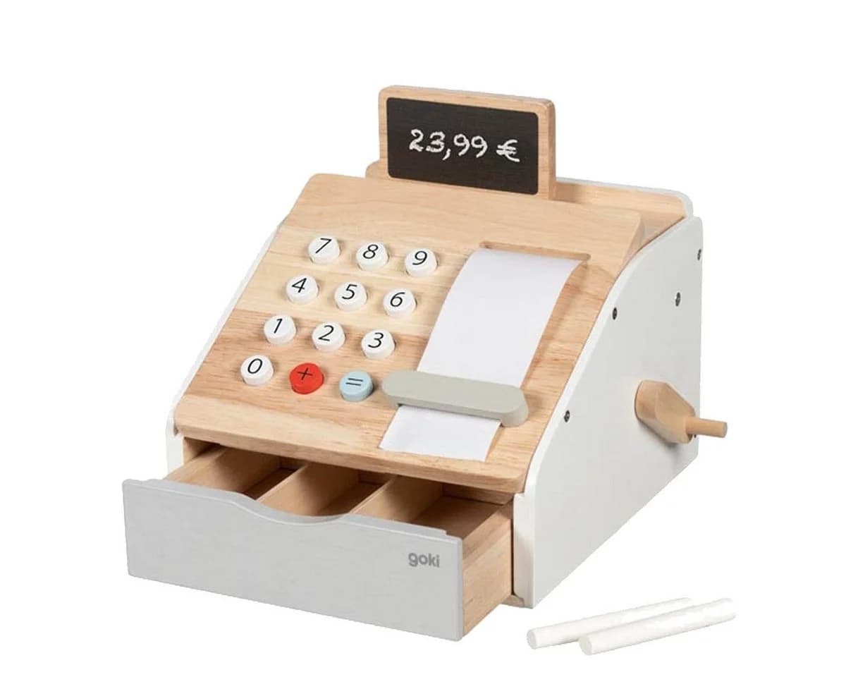goki Kaufmannsladenkasse mit Geräusch Holzspielzeug - Bild 2