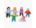 goki Biegepuppe Moderne Familie 6-teilig Bunt Holz Bild 2
