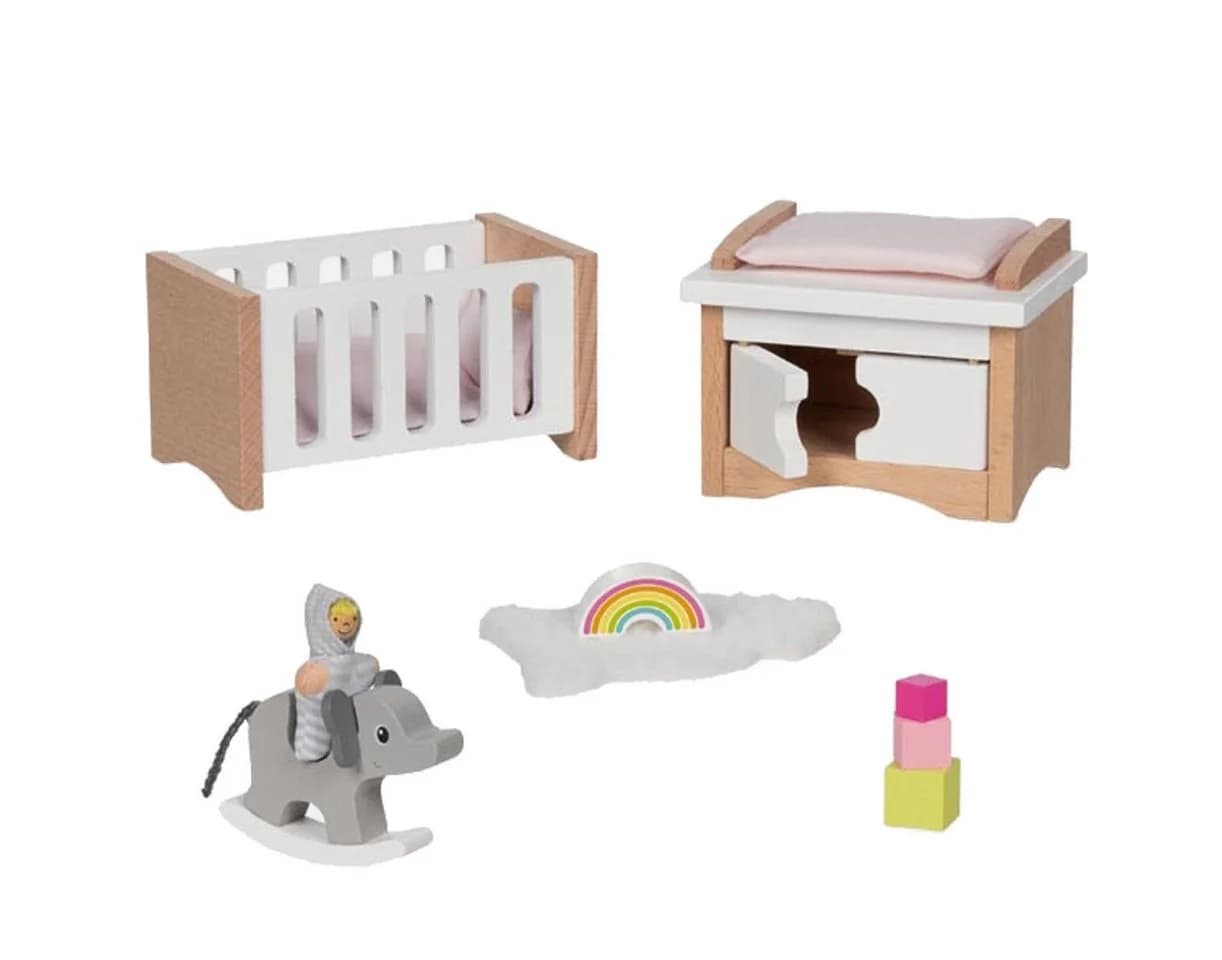 goki Puppenmöbel Style Babyzimmer 12-tlg. Set Holz - Bild 3