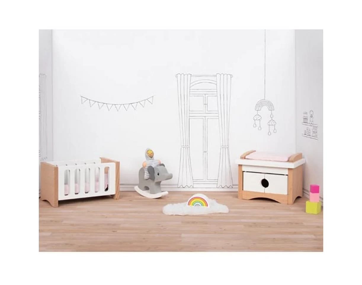 goki Puppenmöbel Style Babyzimmer 12-tlg. Set Holz - Bild 4
