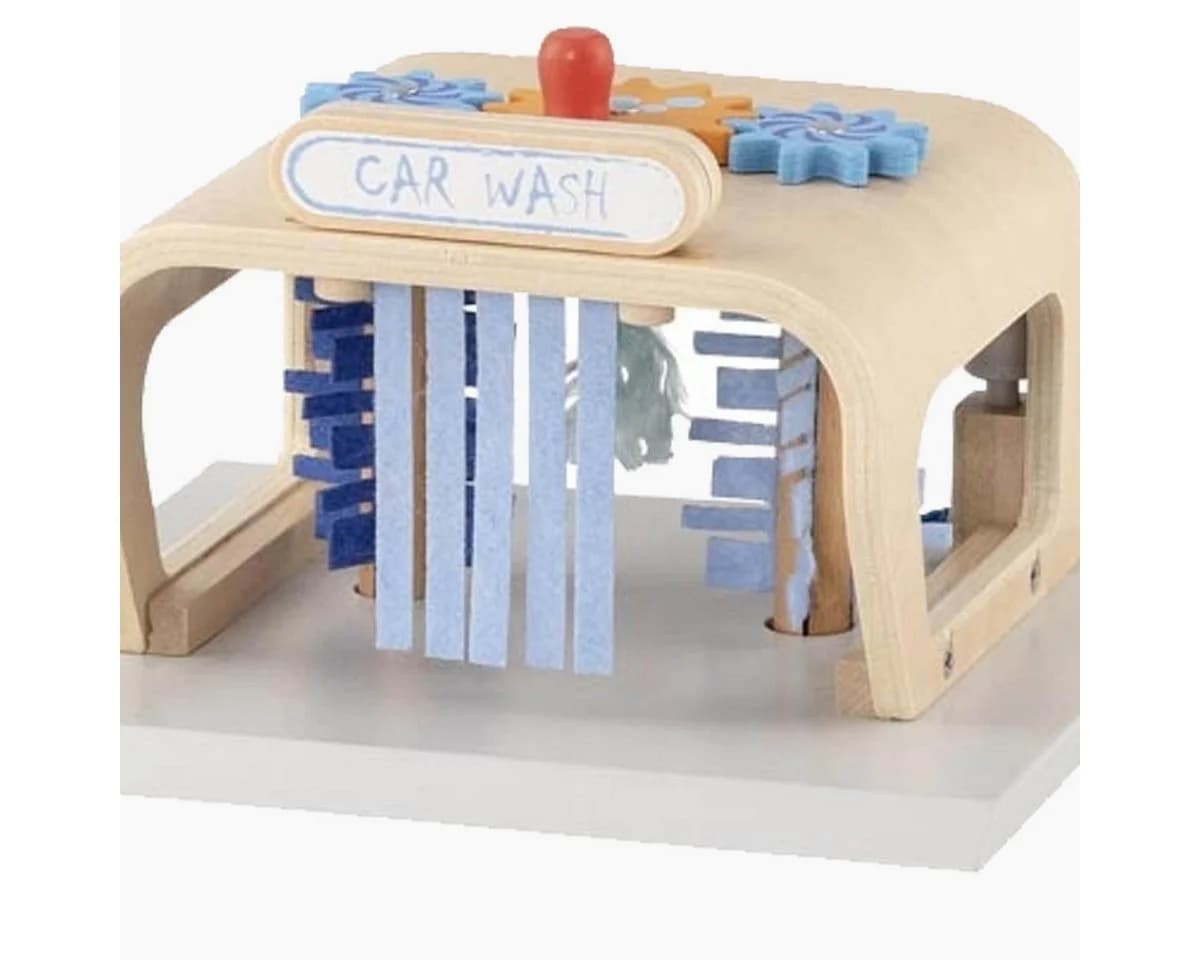 Goki Spiel-Gebäude Waschanlage PowerClean Blau Massivholz - Bild 5