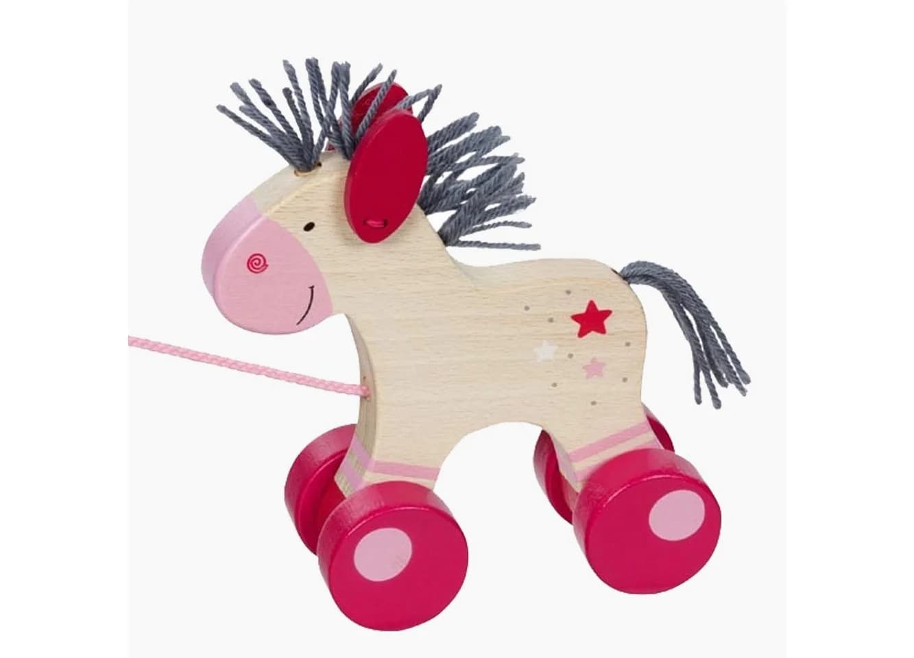goki Ziehtier Pferd Lillie aus Massivholz, bunt