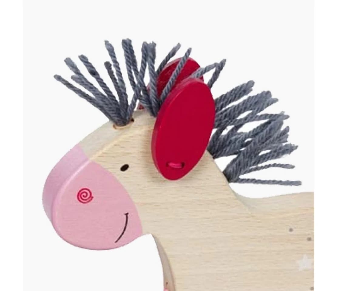 goki Ziehtier Pferd Lillie aus Massivholz, bunt - Bild 3