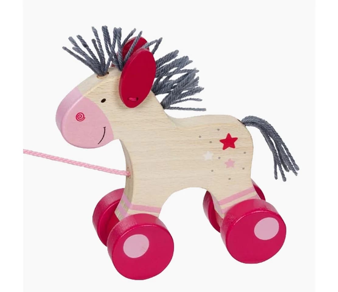 goki Ziehtier Pferd Lillie aus Massivholz, bunt - Bild 5