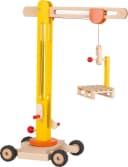 Goki Spielzeug-Kran Drehkran aus Holz mit Gummibereifung Bild 1