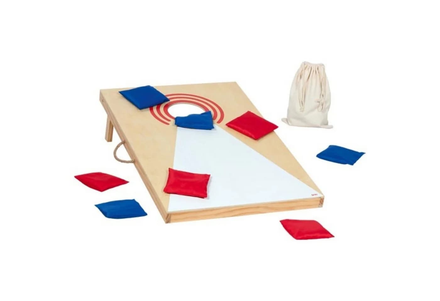 goki Spielesammlung Cornhole Wurfspiel - aus Holz, mit 8 Wurfsäckchen