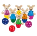 Goki Kegelspiel Speedy 9-tlg. Holzspielzeug Bunt für Kinder ab 3 Jahren Bild 2