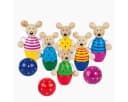 Goki Kegelspiel Speedy 9-tlg. Holzspielzeug Bunt für Kinder ab 3 Jahren Bild 3