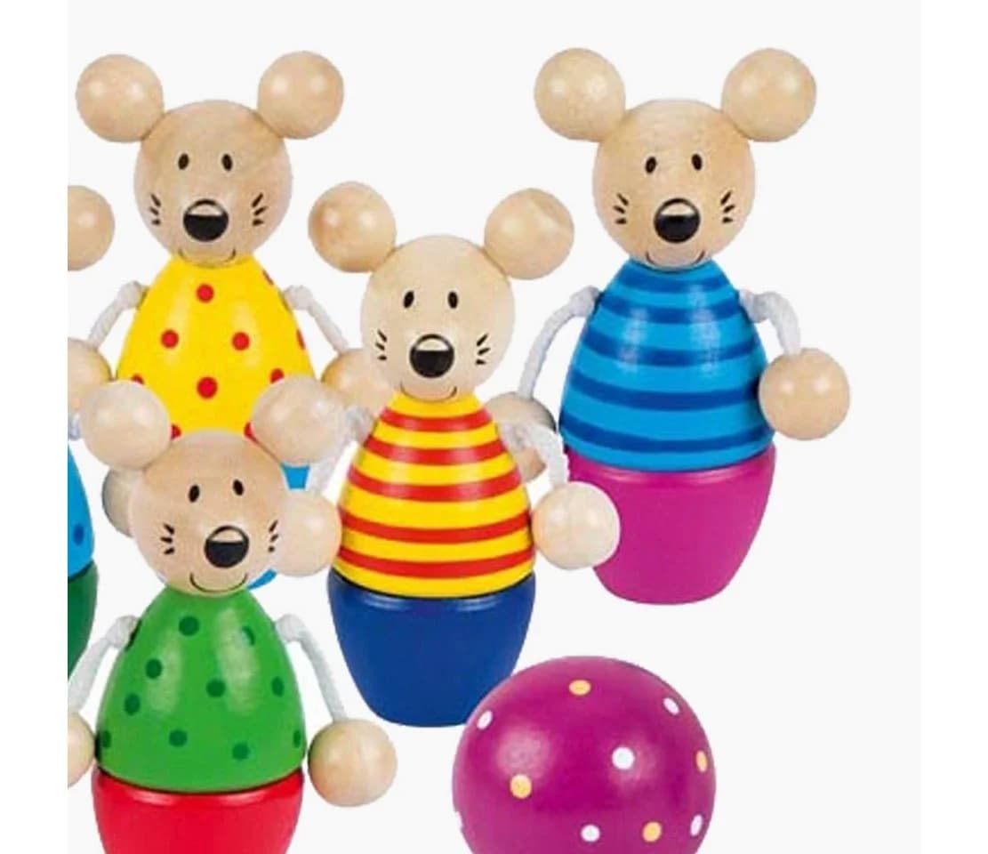Goki Kegelspiel Speedy 9-tlg. Holzspielzeug Bunt für Kinder ab 3 Jahren - Bild 4