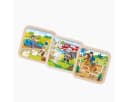 goki Konturenpuzzle 3er Set Bauernhof Feuerwehr Baustelle Holz Bild 1