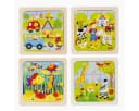 goki Steckpuzzle Einlegepuzzle 4er Set Bunt Holz Bild 2