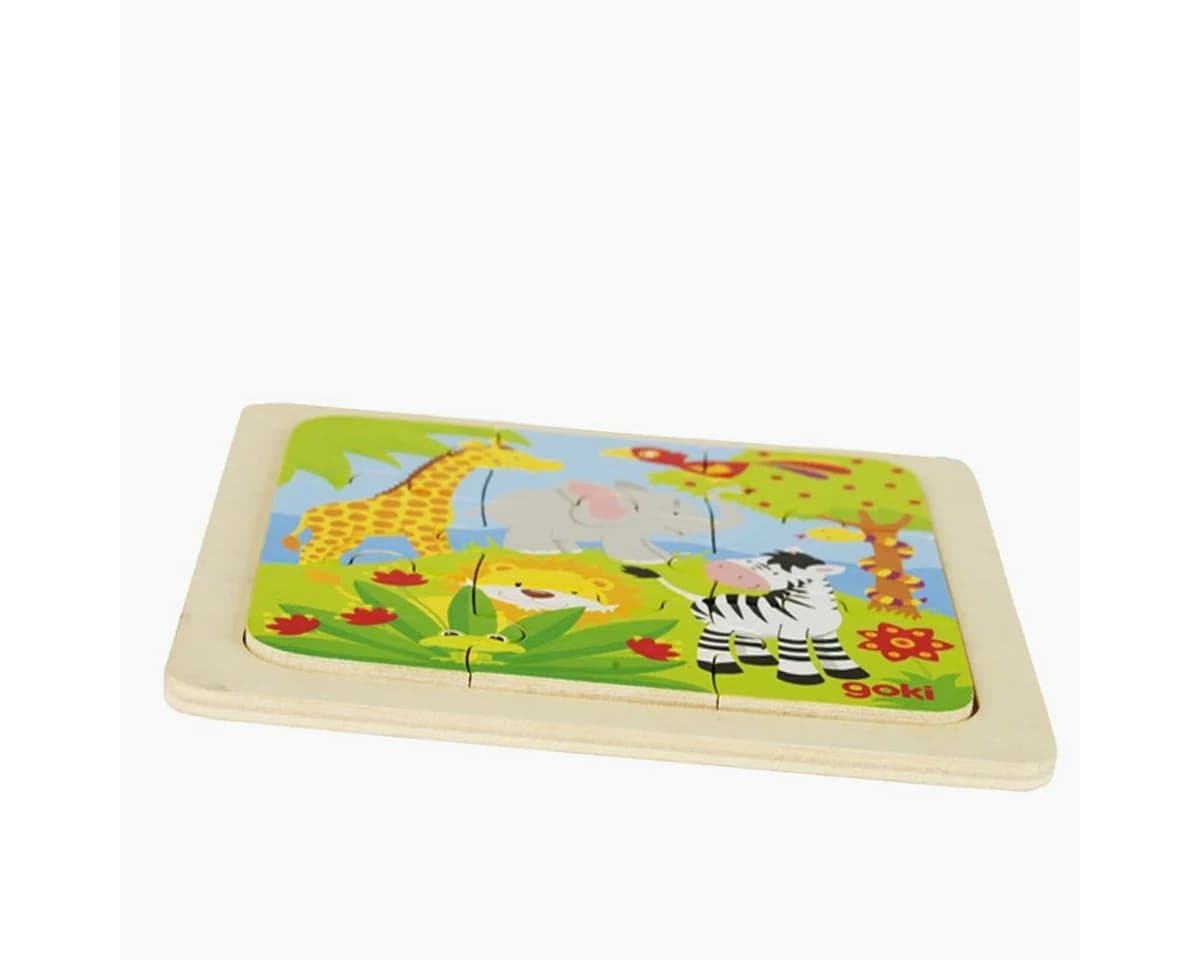 goki Steckpuzzle Einlegepuzzle 4er Set Bunt Holz - Bild 4