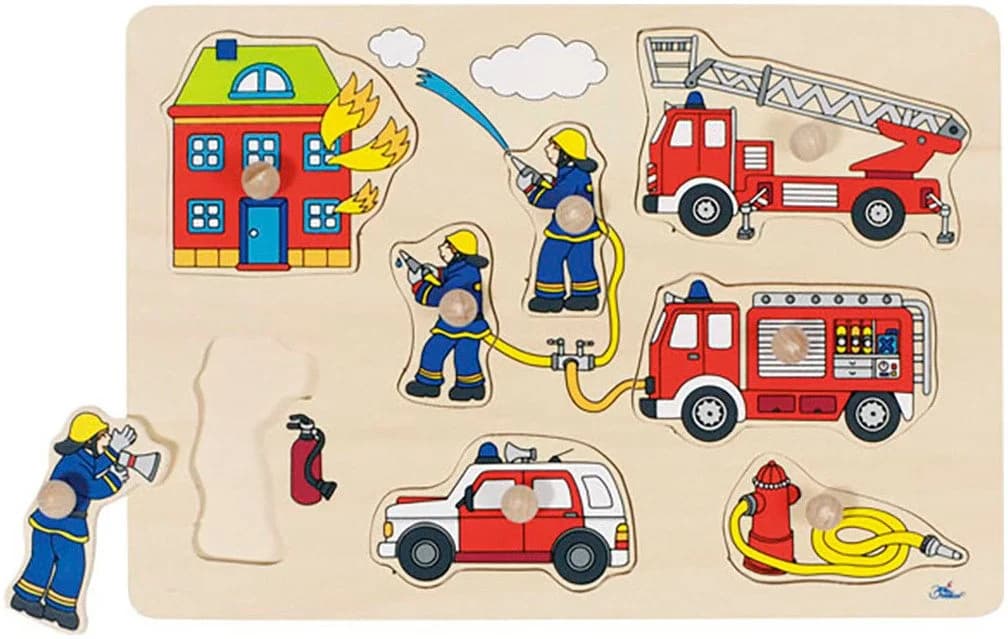 Goki Steckpuzzle Feuerwehr 8T, 8 Puzzleteile