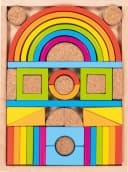 goki Bausteinkasten Kunterbunt 41 Spielbausteine Holz Kork Bild 2