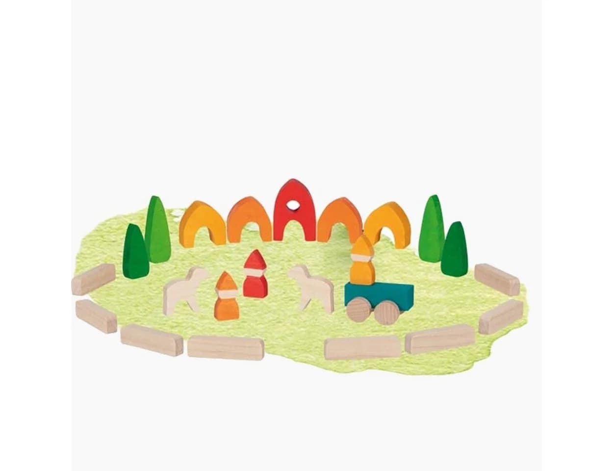 goki Bausteine Mein kleines Dorf 25 St. Bunt Holz