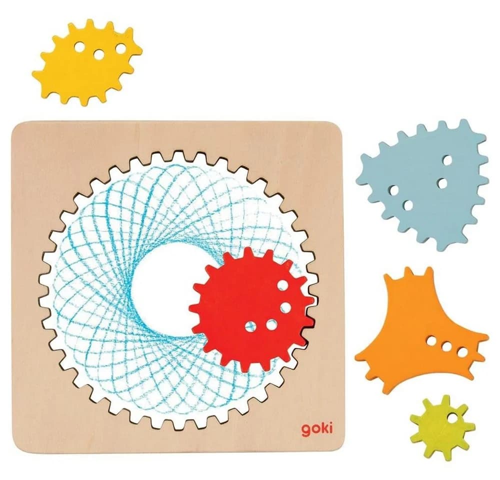 Goki Spirograph 6 Teile Holz Mandala Zeichnen - Bild 2