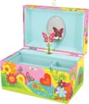 goki Musikspieldose Schmetterlingswiese Bunt/Rosa mit Spiegel Bild 4